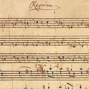 notový zápis Requiem od W. A. Mozarta